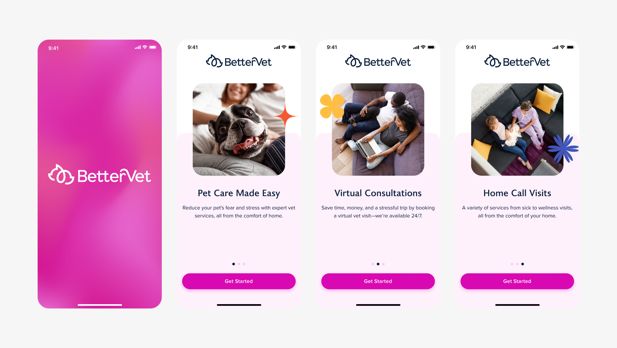App onboarding screens