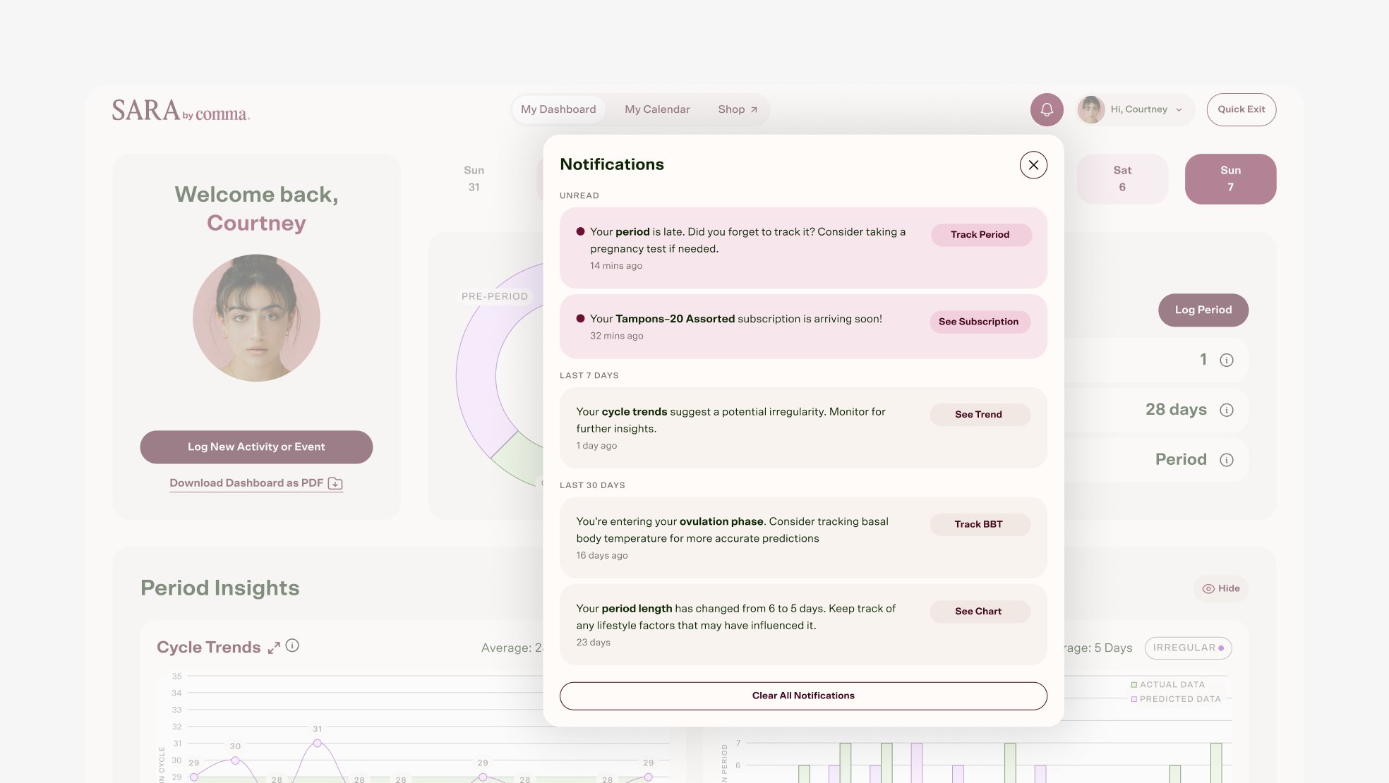 Desktop notification window.